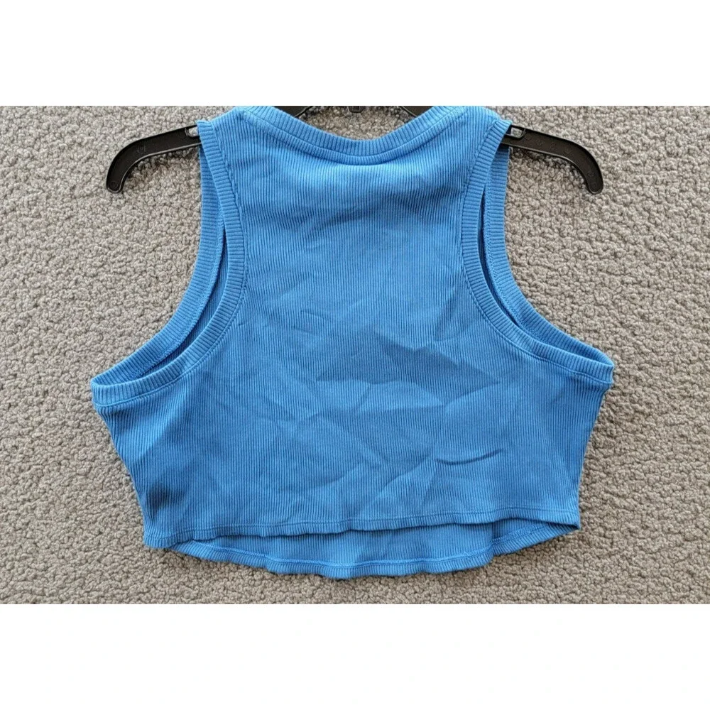 Nike Sportswear Essentials Ribbed Crop Tank Top Women's L Star Blue Pullover - Picture 11 of 15